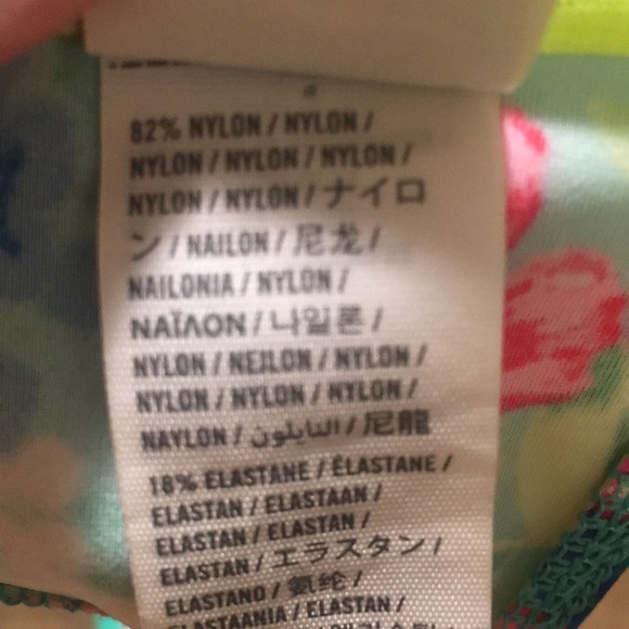 Hollister Floral Strapless Swim Top Size Large - Picture 4 of 5